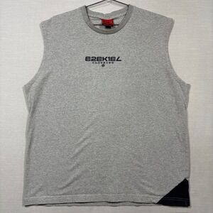 Ezekiel Sleeveless Shirt Men XL Gray Spell Out Skater‎ Y2K